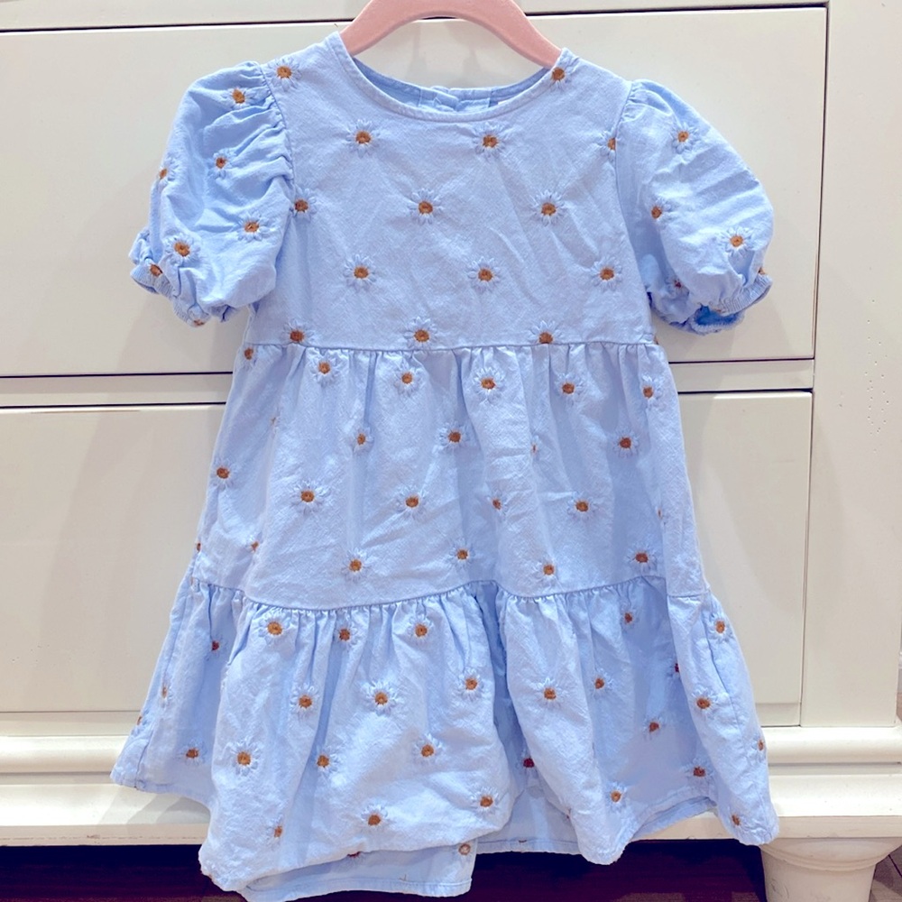 Zara - Blue Floral Dress - Size 2-3 Years